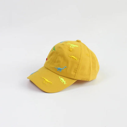 Cartoon Dinosaur Embroidery Baby Cap Summer Kids Baseball Cap Outdoor Adjustable Infant Boy Girls Sun Hats